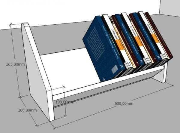 Kit com 2 Organizador para livros Branco - 2