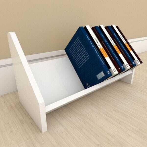 Kit com 2 Organizador para livros Branco - 1