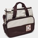 Ver imagem 2 de Kit Bolsa Maternidade Mochila Bebe Trocador Porta Mamadeira Papinha 5 Peças Mala Luxo Impermeavel Me