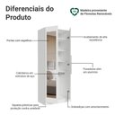 Ver imagem 3 de Guarda-roupa Modulado 2 Portas com Espelho 4 Prateleiras 1 Cabideiro Branco Neo Madesa