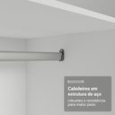 Ver mais imagens de Guarda-roupa Modulado 2 Portas com Espelho 4 Prateleiras 1 Cabideiro Branco Neo Madesa