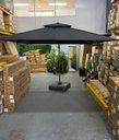 Ver imagem 2 de Ombrelone Quadrado 3x3 em Alumínio com Base Piscina e Jardim Cor Preto
