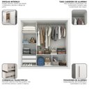 Ver imagem 6 de Guarda-Roupa Casal 3 Portas com 2 Gavetas com 1 Porta Espelho 100% MDF Roma