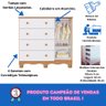 Cômoda Junior 4 Gavetas 1 Porta Lisa 100% Mdf Faura - 4