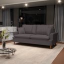 Ver imagem 2 de Sofá 3 Lugares 180cm com Almofadas Veras D05 Suede Cinza - Mpozenato