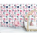 Ver imagem 1 de Papel de Parede Infantil Flores Abstratas Arte Destaque 3 Metros
