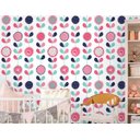 Ver imagem 2 de Papel de Parede Infantil Flores Abstratas Arte Destaque 3 Metros