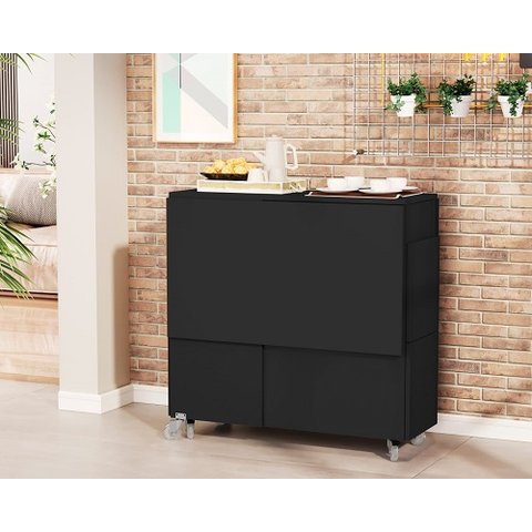 Conjunto de Mesa Dobrável Jdy Preta