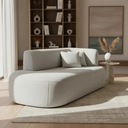 Ver imagem 1 de Sofá Orgânico Divã Estofado Sala Recepção Seed 180 Cm Zahav:cinza/ Bouclé Braça do Lado Esquerdo