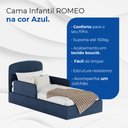 Ver imagem 2 de Cama Infantil Romeo Montessoriana para Menino Design Moderno com Colchão Azul