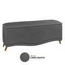 Ver mais imagens de Cabeceira e Calçadeira Baú Cama Box Casal Queen Size Belize 160cm Linho Grafite - Desk Design