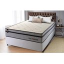 Ver imagem 1 de Conjunto Cama Box Casal c/ Molas Ensacadas Preston Branco 138x188x71
