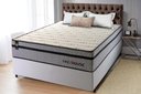 Ver imagem 1 de Conjunto Cama Box Casal c/ Molas Ensacadas Preston Branco 138x188x71