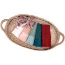 Ver imagem 4 de Kit 5 Toalha Lavabo Cristal Natalina 30x50cm Mar Mediterrâneo