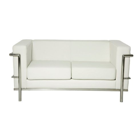 Sofá 2 Lugares Le Corbusier Premium - Branco