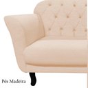 Ver imagem 7 de Namoradeira Decorativa Dália Couro Bege 2 Lugares Pés Madeira Mz Decor