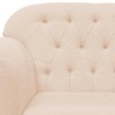 Ver imagem 6 de Namoradeira Decorativa Dália Couro Bege 2 Lugares Pés Madeira Mz Decor