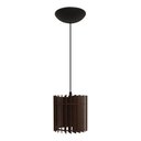 Ver imagem 1 de Pendente Luminária de Teto Cúpula Mdf Cilíndrico Suporte Plástico - Soquete E-27 – Abf Luminárias:ci