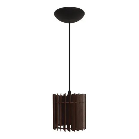 Pendente Luminária de Teto Cúpula Mdf Cilíndrico Suporte Plástico - Soquete E-27 – Abf Luminárias:ci
