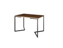 Ver imagem 3 de Mesa Industrial Base Ferro Preto em V Tampo 137x90 Amendoa 4 Cadeiras Eames Assento Branco Ferro P