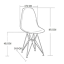 Ver imagem 7 de Mesa Industrial Base Ferro Preto em V Tampo 137x90 Amendoa 4 Cadeiras Eames Assento Branco Ferro P