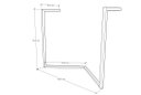 Ver imagem 5 de Mesa Industrial Base Ferro Preto em V Tampo 137x90 Amendoa 4 Cadeiras Eames Assento Branco Ferro P
