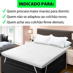 Pillow Top Casal Macio de Manta Siliconada Antialérgico 200 Fios 138x188x6cm - BF Colchões - 2