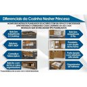 Ver imagem 2 de Cozinha Modulada Completa Princesa 5 Peças 1 Aéreo + 2 Balcões + 1 Paneleiro+1ilha C6p61 Freijó