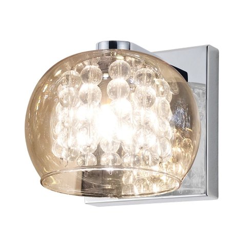 Arandela Soho 16cmx12cmh 1xg9 - Âmbar e Transparente Bella Iluminação
