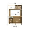 Ver imagem 3 de Cozinha Compacta 120cm 4 Portas e 1 Gaveta Co1202 Decibal Ipê Cristalo