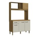 Ver imagem 2 de Cozinha Compacta 120cm 4 Portas e 1 Gaveta Co1202 Decibal Ipê Cristalo