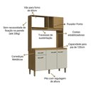 Ver imagem 4 de Cozinha Compacta 120cm 4 Portas e 1 Gaveta Co1202 Decibal Ipê Cristalo