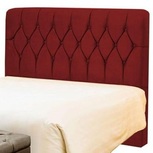 CABECEIRA DE CAMA BOX 140cm ANA CASAL SUEDE MARSALA TOPÁZIO
