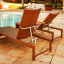 Ver imagem 2 de 1 Espreguiçadeira Grécia em Alumínio com Regulagem para Piscina - Trama Original