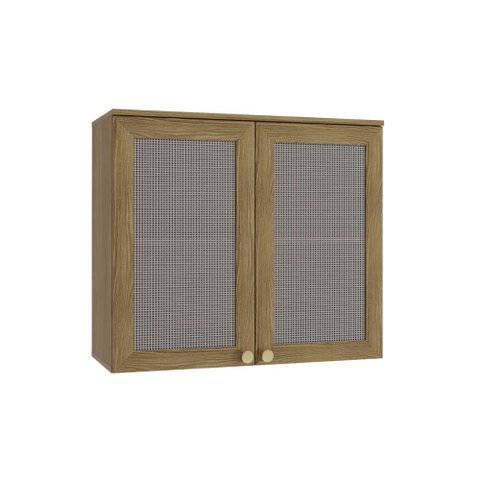 Armário Aéreo Cozinha Botanic 80cm 02 Portas M633 Kappesberg - Nogueira