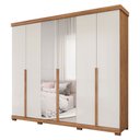 Ver imagem 2 de Guarda Roupa Copacabana 6 Portas Espelho e Pés MDF - Panan