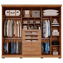 Ver imagem 3 de Guarda Roupa Copacabana 6 Portas Espelho e Pés MDF - Panan