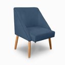 Ver imagem 4 de Cadeira Decorativa Liz Suede Azul Marinho para Sala Salão Recepção .
