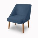 Ver imagem 3 de Cadeira Decorativa Liz Suede Azul Marinho para Sala Salão Recepção .