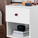 Ver imagem 3 de Mesa De Cabeceira Mudo Box Quarto Cama Naty Branco