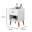 Ver imagem 4 de Mesa De Cabeceira Mudo Box Quarto Cama Naty Branco