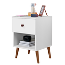 Ver imagem 1 de Mesa De Cabeceira Mudo Box Quarto Cama Naty Branco