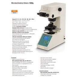 Microdurometros Vickers 1000g Cap. 10-1000 Gf - Ref. 400.310 - 6