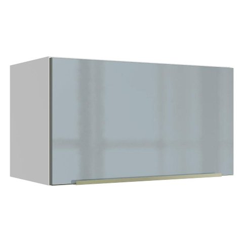 Armário Aéreo Madesa Lux 60 cm 1 Porta Basculante Branco/Cinza