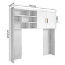 Ver imagem 3 de Quarto Modulado Helen com Roupeiro 2 Portas, Módulo Aéreo, Cama e Auxiliar Branco - Phoenix Baby