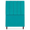 Ver imagem 5 de Cabeceira Solteiro 100 Cm com Frame Carla Suede Azul Turquesa Azul Turquesa