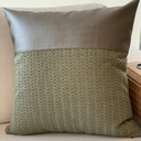 Ver imagem 2 de Almofada Couro & Tricot Verde e Cinza Quadrada:Completa