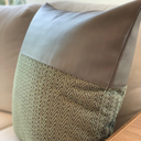 Ver imagem 3 de Almofada Couro & Tricot Verde e Cinza Quadrada:Completa