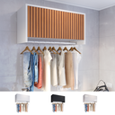 Ver imagem 3 de Armário Multiuso para Lavanderia Uma Prateleira Uma Porta Basculante Delta - Branco/ripado