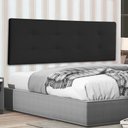 Ver imagem 2 de Cabeceira Painel Solteiro 0,90m Berlim Suede Preto - Pallazio